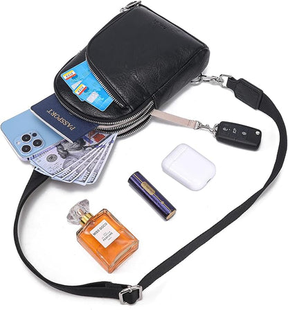 INICAT RFID Blocking Sling Bag,Anti Theft Crossbody Bags for Women,Travel Gifts Cross Body Purses Vegan Leather