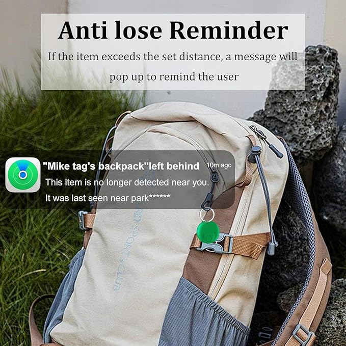Bluetooth Tracker Tags,Smart Finder Tag Work with Find My App (Only iOS),Key Trakcer for Wallets,Luggage, Backpack,Bicycle,etc,Replaceable Battery,4Pack(4colors)