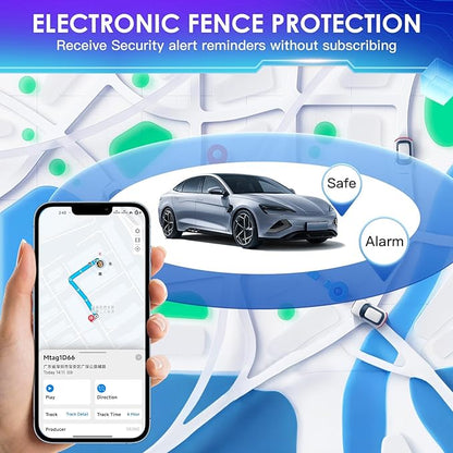 Mini GPS Tracker for Vehicles,Real Time GPS Car Tracker Work with Apple Find My(iOS Only),No Monthly Fee Anti-Theft Car Tracker with Magnetic Case (1PCS Black Tracker, White Magnetic Case)