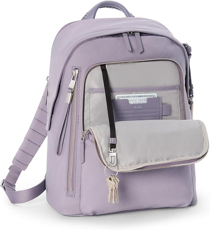 TUMI - Voyageur Halsey Backpack - Women's Lightweight Everyday and Travel Bag - 14.5" X 11.5" X 5.5" - Holds Up to 14" Screen - Lavender