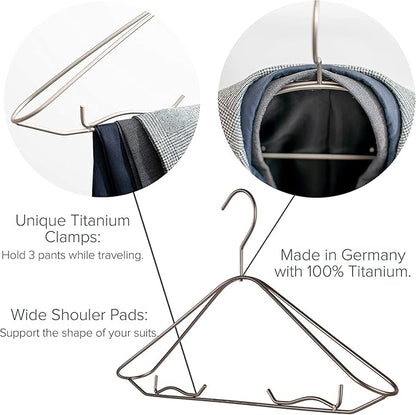 SkyHanger - Carry on Garment Bag with unique Titanium Suit Hanger for Men & Women - best-in-class functionality for wrinkle-free traveling - lightweight & water repellent nylon - Orange