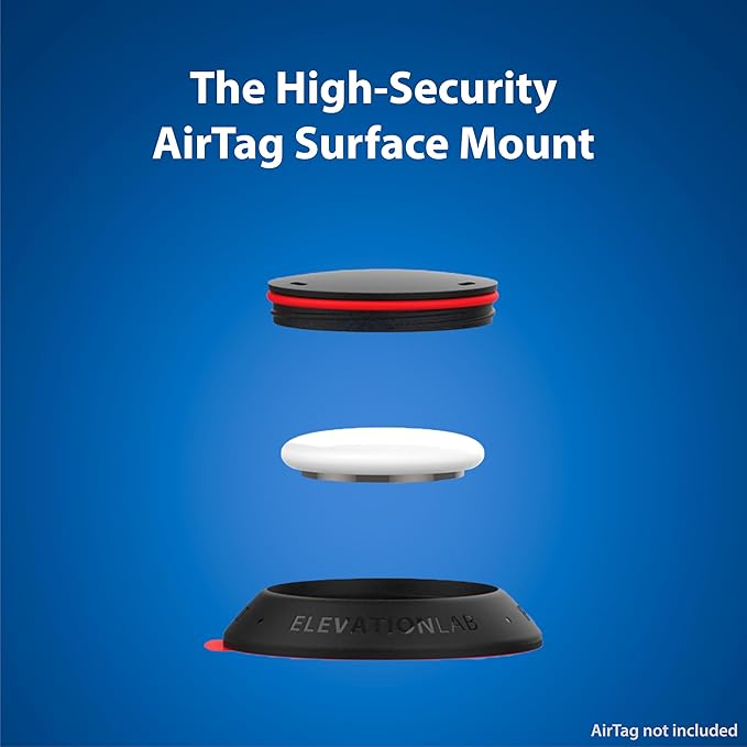 Elevation Lab AirTag Adhesive Security Mount (2 Pack) - TagVault™ - The Secure & Low-Profile AirTag Adhesive Holder | 3M VHB, Waterproof, Security Tool, Patented, Find Your Bike, Car, Skis