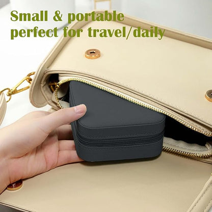 Travel Jewelry Case Bridesmaid Gifts Box,6 Pack Small Jewelry Box Mini Jewelry Organizer,PU Leather Portable Earring Storage Box for Women Girls Bridesmaid Proposal Gifts