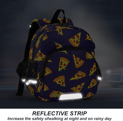 Kids Pizza Backpack Leash Preschool Backpack Small Toddler Backpacks for Girls Boys 3-6 Anti-Lost Baby Harness M
