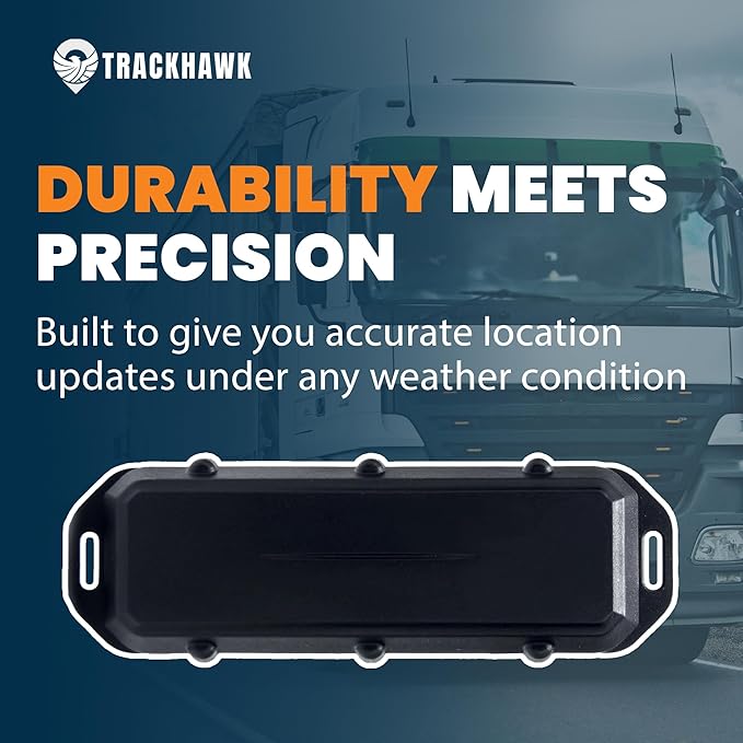 Trackhawk GPS Tracker - Live Fleet Tracking Device, 4G LTE, Wireless Car Tracking for Truck, Trailer, Automotive - User-Friendly Mobile App, Subscription Required - TH07