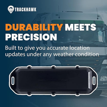 Trackhawk GPS Tracker - Live Fleet Tracking Device, 4G LTE, Wireless Car Tracking for Truck, Trailer, Automotive - User-Friendly Mobile App, Subscription Required - TH07