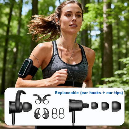 Multi-Purpose In-Ear Wired Headphones Deep Bass - Noise-Canceling Clear Calls, Sports Mode,Wired Earbuds with Mic Noise Reduction Compatible with iPhone 17 16 15, Android, Tablets (USB C plug)