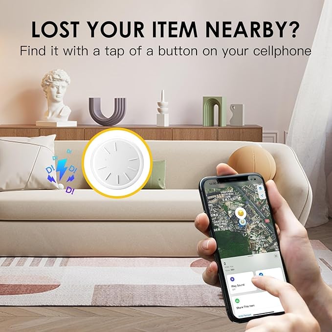 Car GPS Tracking Device for Vehicles, Cars etc,2 PCS Real Time Mini Hidden Car Tracker with Waterproof Case, Work with Find My (iOS Only), No Monthly Fee