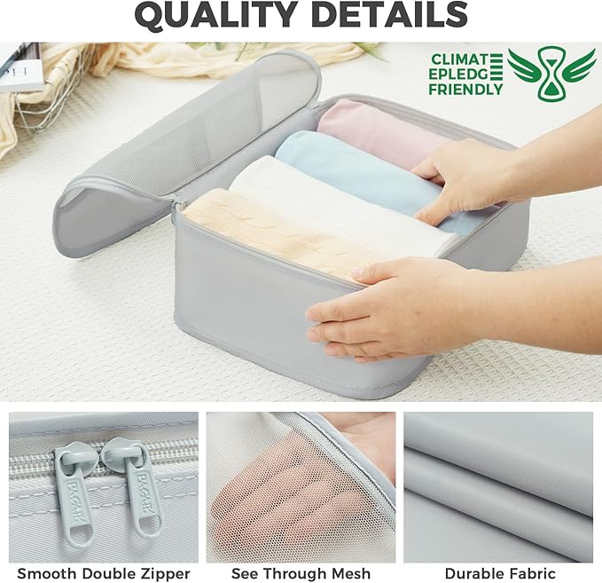 BAGAIL 9 Set Packing Cubes Luggage Packing Organizers for Travel Accessories