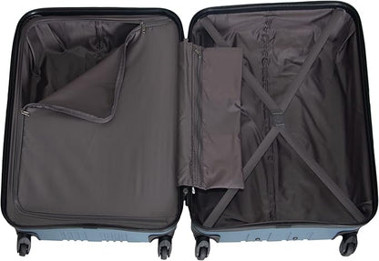 Kenneth Cole REACTION Out of Bounds Lightweight Hardshell 4-Wheel Spinner Luggage, Granite Blue, 28-Inch Checked