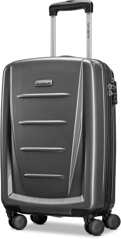 Samsonite Winfield 2 Hardside Expandable Luggage with Spinner Wheels, Charcoal, 3-Piece Set (20/24/28)