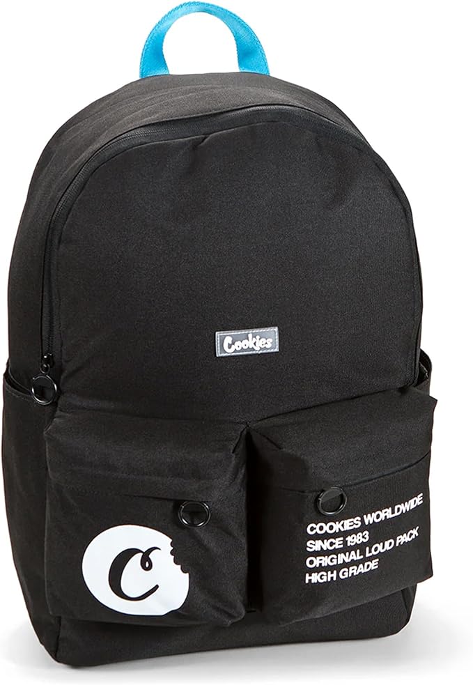 COOKIES Orion Canvas Backpack 22.8L – Large Travel Backpack for Men & Women, Carry-On, Work, Stylish & Spacious Bag - Black