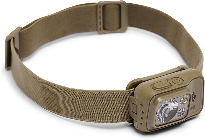 BLACK DIAMOND Storm 450 Headlamp | 450 Lumens Brightness | Waterproof & Dimmable | 3X AAA Battery Operated (Included | Camping, Hiking, Running | Ops Dark Tan