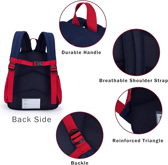 willikiva Cute Zoo 3d Kids Backpack for Boys and Girls Toddler Backpack Bags(Red Small Size,Age 1-2)