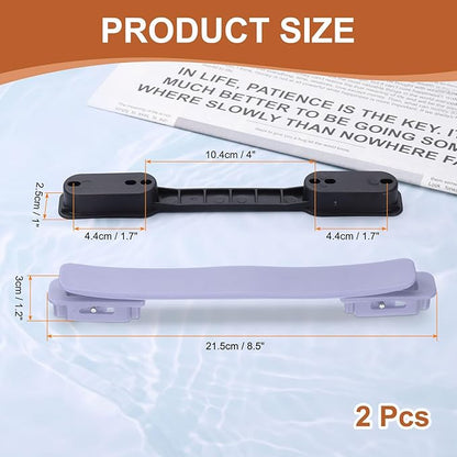 uxcell 2 Pcs Luggage Handle Replacement 8.5 Inch Suitcase Handle Carry Strap Plastic Pull Handle Grip Luggage Replacement Parts with Screws for Suitcase Box Luggage Case, Purple