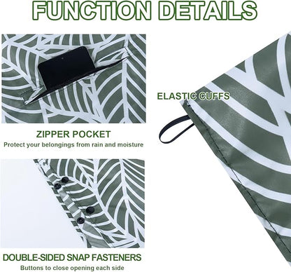 Hooded Rain Ponchos for Adult - Rain Coat and Rain Jacket with Waterproof Pocket and Zipper