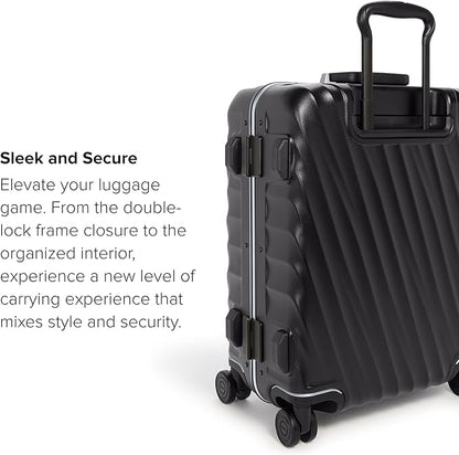 TUMI 19 Degree Frame Continental 4 Wheel Carry-On - Lightweight Suitcase - Hard Shell Luggage - 21.8" X 15.8" X 9.0" - Black Textured
