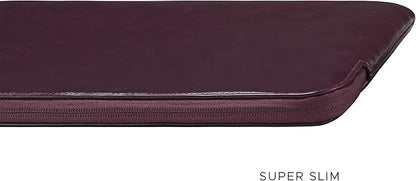 Comfyable Slim Protective Laptop Sleeve 15 Inch 14 Inch, PU Leather Bag Compatible with 15" MacBook Air (Snug Fit) M4 2025 & 14" MacBook Pro M4 (Loose Fit), Computer Case for Mac, Berry Brown