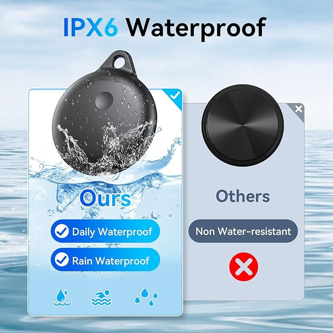 Smart Tags-4 Pack, Smart Bluetooth Tracker Work with Apple Find My, Key Finders and Find My Tracker, Game Changer Waterproof Smart Tag with Key Ring Tracker Tag for Keys/Luggage/Wallet etc