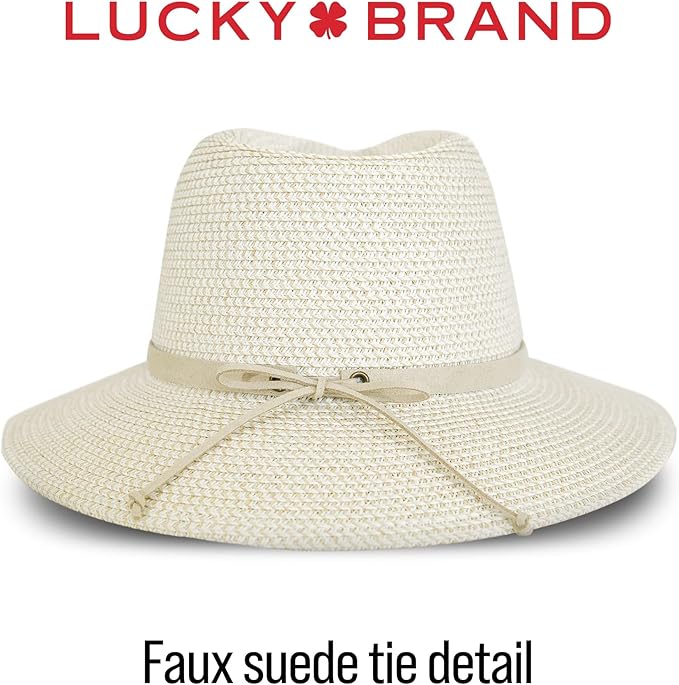 Lucky Brand Straw Hat | Travel | Vacation | Sun Protection | Lightweight | Breathable | Summer | Beach | Straw
