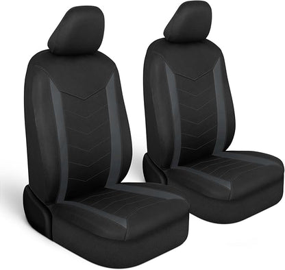 Motor Trend SpillGuard 2 Charcoal Gray Seat Covers for Cars & Seat Covers for Trucks - Neoprene Waterproof Car Seat Covers Front Seats Only - SUV Seat Covers Protector - Forros para Asientos de Carro