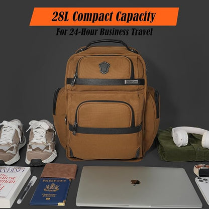WELKINLAND 24H Business Backpack for Men with Toiletry Bag, 16" Laptop Executive Backpack for Mens, 28L Business Computer Backpacks, Heavy Duty Laptop Backpack, Carry-on Executive Backpacks for Men