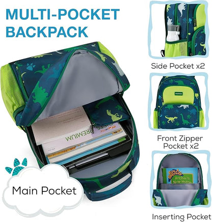 mommore Kids Backpack for Boys Girls Preschool Kindergarten Backpacks Lightweight Elementary School Bookbag with Lunch Box