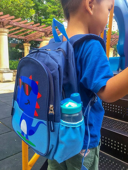 11 Inch Kids Small Toddler Preschool Travel Backpack Cool Cute Cartoon Daypack （Dinosaur Blue）