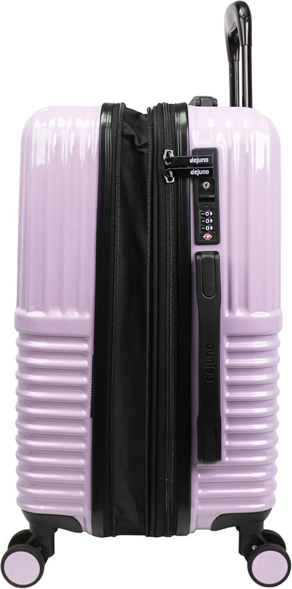 World Traveler Dejuno Tonal 20-Inch Carry-On Polycarbonate Lightweight Hardside Expandable Spinner Luggage Suitcase with TSA Lock - Lavender