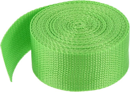 MECCANIXITY Lightweight Polypropylene Webbing Strap 1 1/2" 5 Yard Backpack Strapping Band Light Green for Outdoor Luggage Cargo Straps