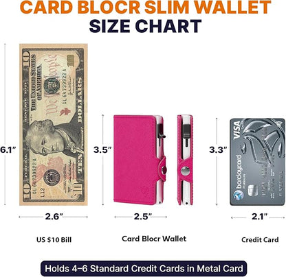 Conceal Plus Small RFID Wallet for Women, Slim Compact RFID Blocking Credit Card Holder Womens Wallet, Smart Pop Up Minimalist Card Case, Holds 4-6 Standard Cards Plus Cash & ID, Compact Travel Wallet