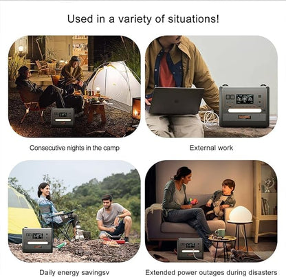 SolarPlay Portable Power Station 2500W(Peak 5000W), 2304Wh Solar Generator with 400W Panel 1.5Hrs Fast Charging LFP Battery4 AC Outlets Emergency Power Station for Home Camping Outdoor Battery Backup