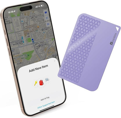 2025 [Apple MFi Certified] (iOS Only) Bluetooth Tracker Smart Card for Apple Find My iPhone Wallet GPS Tracker, 5-10 Years Staying Power, Keys Finder and Item Locator for Keys, Bags, Passport
