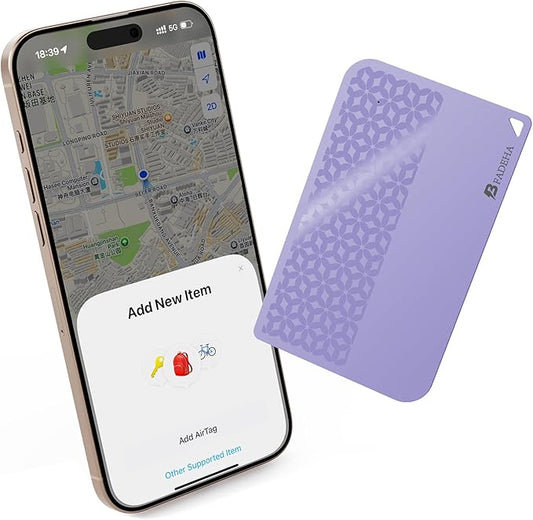 2025 [Apple MFi Certified] (iOS Only) Bluetooth Tracker Smart Card for Apple Find My iPhone Wallet GPS Tracker, 5-10 Years Staying Power, Keys Finder and Item Locator for Keys, Bags, Passport