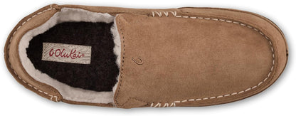 OLUKAI Nohea Slipper, Women's Slip-On Shoes, Genuine Shearling & Premium Nubuck Leather, Drop-In Heel Design, Cozy & Ultra-Soft Comfort Fit