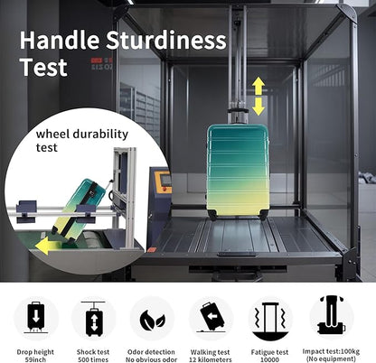 Merax Luggage Sets 3 Piece, Hardside Expandable Suitcase Set with Spinner Wheels, Lightweight Gradient Color Luggage 20+24+28 IN,Green+Yellow