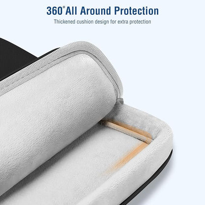 MOSISO 360 Protective Laptop Shoulder Bag Compatible with MacBook Air/Pro, 13-13.3 inch Notebook, Compatible with MacBook Pro 14 inch M5 M4 M3 M2 M1,Matching Color Sleeve with Belt, Black