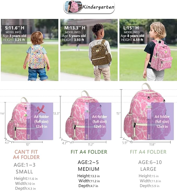 Toddler Backpack for Girls 2-5: Preschool Backpack for Boys Girls - Cute Kids Backpack for Boys