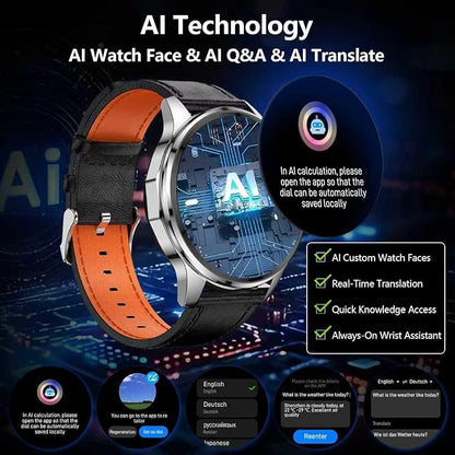Smart Watch for Men Built-in GPS with Map(Answer/Make Call/Text), 1.46" AI Smartwatch for Android Phones/iPhone, 100+ Sport Mode Fitness Tracker with Health/Sleep Monitor, Compass/Barometer(2 Straps)