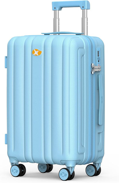 MGB Carry On Luggage 22x14x9 Airline Approved, Hardside Carry-on Luggage with Spinner Wheels & TSA Lock, Scratch-Resistant PC Lightweight Suitcase for Travel with Adjustable Telescopic Handle