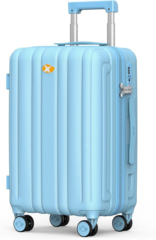 MGB Carry On Luggage 22x14x9 Airline Approved, Hardside Carry-on Luggage with Spinner Wheels & TSA Lock, Scratch-Resistant PC Lightweight Suitcase for Travel with Adjustable Telescopic Handle