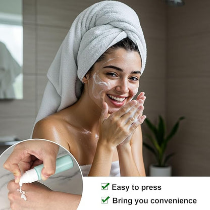 Cosywell Travel Bottles for Toiletries 14 PCS 2oz TSA Approved Travel Shampoo and Conditioner Bottles Leak Proof Travel Size Containers Refillable Small Plastic Squeeze Bottles for Cream Lotion(Clear)
