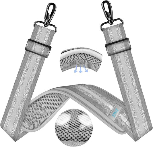 ZINZ 60" Universal Bag Strap with Ultra-Thick Fixed Breathable Pad Adjustable Heavy-Duty Shoulder Strap for Laptop Bag Crossbody Luggage Gym Bag Camera Bag and More -TH01B04