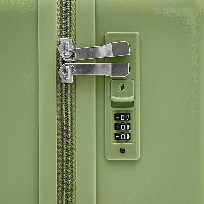 18" Kids Ride-On Suitcase,33.6QT Children's Luggage Case with Password Lock and Silent Universal Wheels (Olive Green)