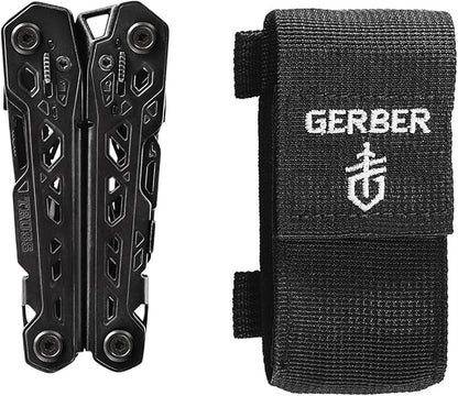 Gerber Gear Truss Multitool, Gifts for Men, 17-in-1 EDC Needle Nose Pliers, includes Pocket Knife, Screwdriver, and Bottle Opener Accessories, Fishing and Camping Gear, Black