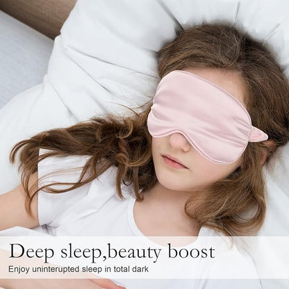 100 Pieces Silk Sleep Mask Eye Coverings for Sleeping Smooth Soft Eye Covers Mask with Elastic Strap for Sleeping Blocking Lights Travel Relax