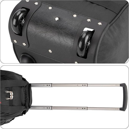 17x10x9 Inches United Airlines Rolling Personal Item Under Seat Travel Bag Suitable For Major Airlines, Not Suitcase, Rolling Travel Bag Design (Black)