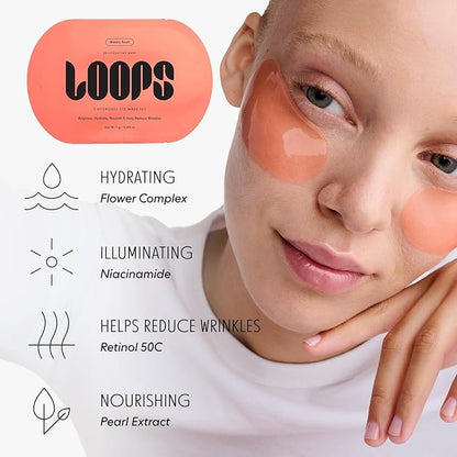 LOOPS WEEKLY RESET - Rejuvenating Hydrogel Eye Mask Kit - Hydrate, Nourish & Help Reduce Wrinkles for Refreshed Eyes - Reduces Signs of Puffiness - For Resilient-Looking Skin - Gifts for Women - 5 Pc