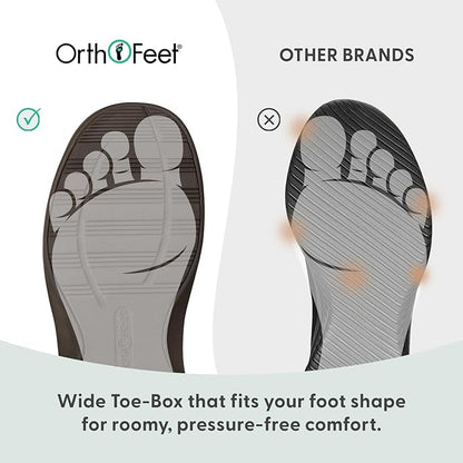 Orthofeet Men's Orthopedic Leather Vito Hands-Free Slipper