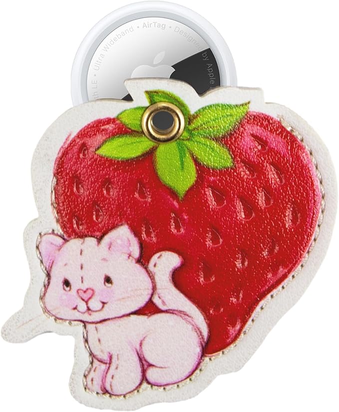 Sonix Keychain Case Compatible with Apple AirTag | Protective Cover Keychain for AirTag | Strawberry Shortcake Vintage
